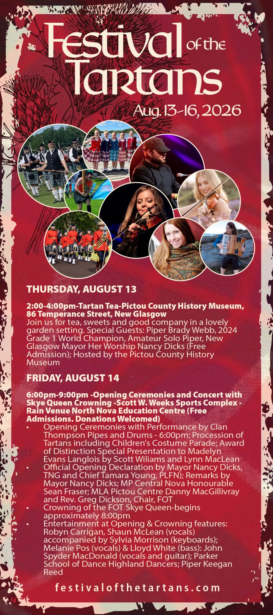 Festival of the Tartans program card